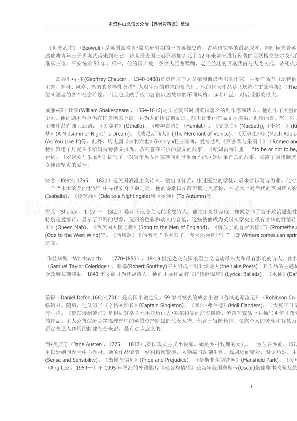英国文学选读